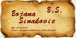 Bojana Simaković vizit kartica
